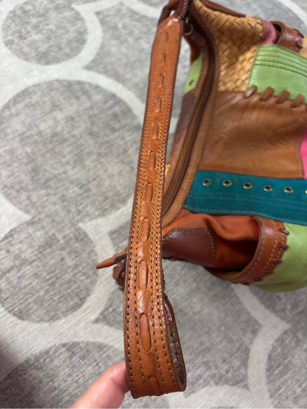 Fossil Multicolor Patchwork Leather Shoulder Bag - Picture 5 of 10